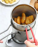 Olla de fritura con canastilla de 1,2 litros de Acero Inoxidable
